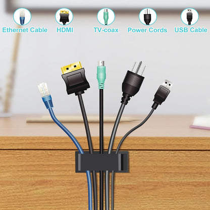 120 PCS Cable Clips, Adhesive Cord Clips for Wires on Wall, Strong Wire Clips Holders Cord Organizer for Cable Management, Christmas Lights, USB, Phone Charger, Cat 6, Car Dash Cam (Small, Black)