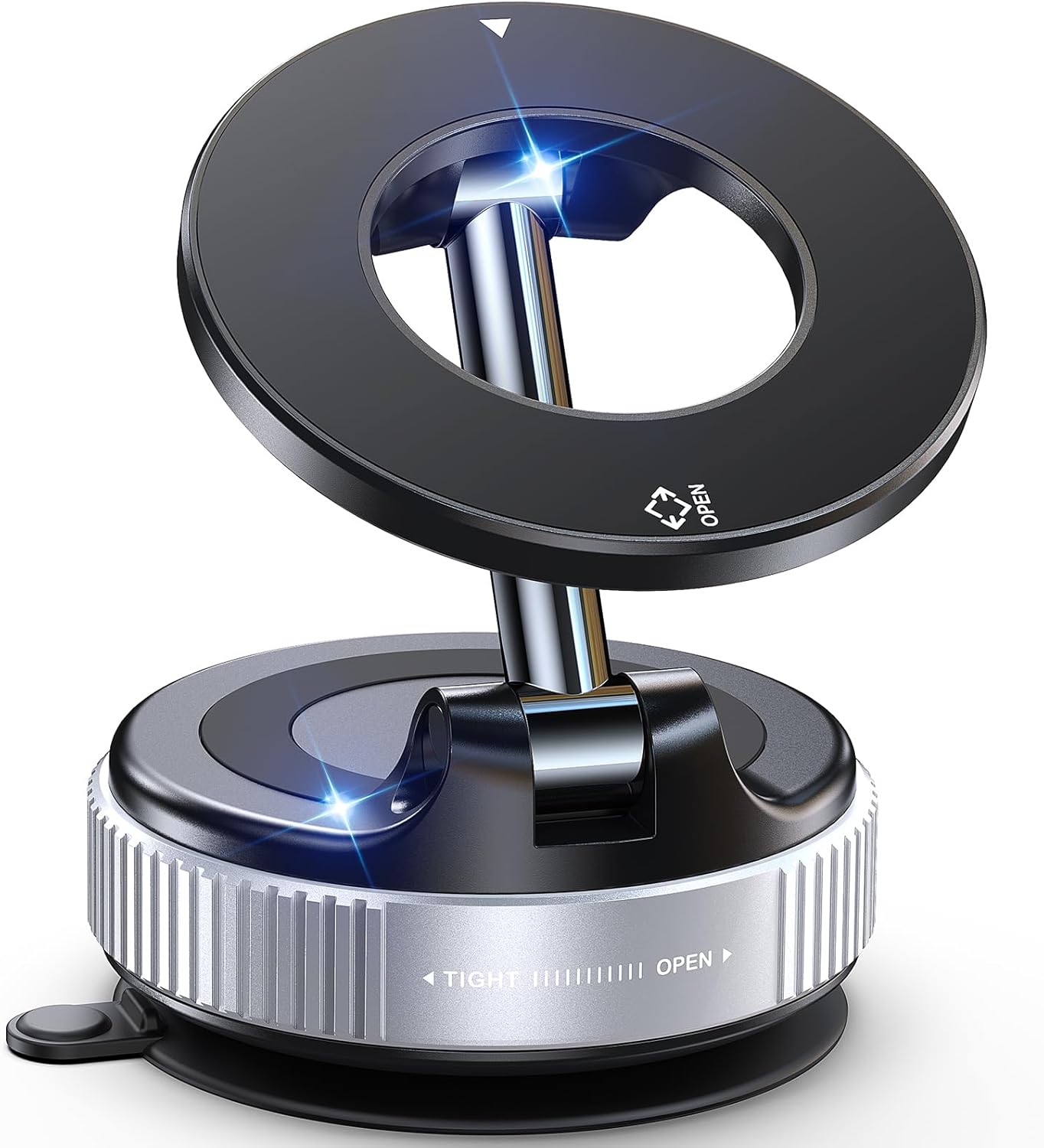 Jononser Magnetic Suction Cup Phone Mount for Magsafe, 360° Adjustable Magnetic Car Phone Holder, Pocket Size Foldable Car Mount, Cell Phone Holders for Your Car for iPhone 17 16 15 14 13 12 Series