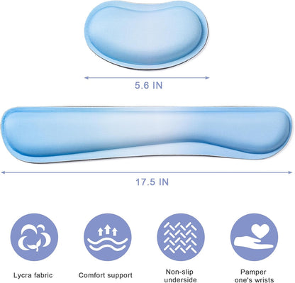 Hoewina Keyboard Wrist Rest,Ergonomic Wrist Rest,Superfine Fabric and Gel Memory Foam Wrist Pad for Computer Keyboard for Easy Typing & Pain Relief, Suitable for Office, Family, Outdoor, Black