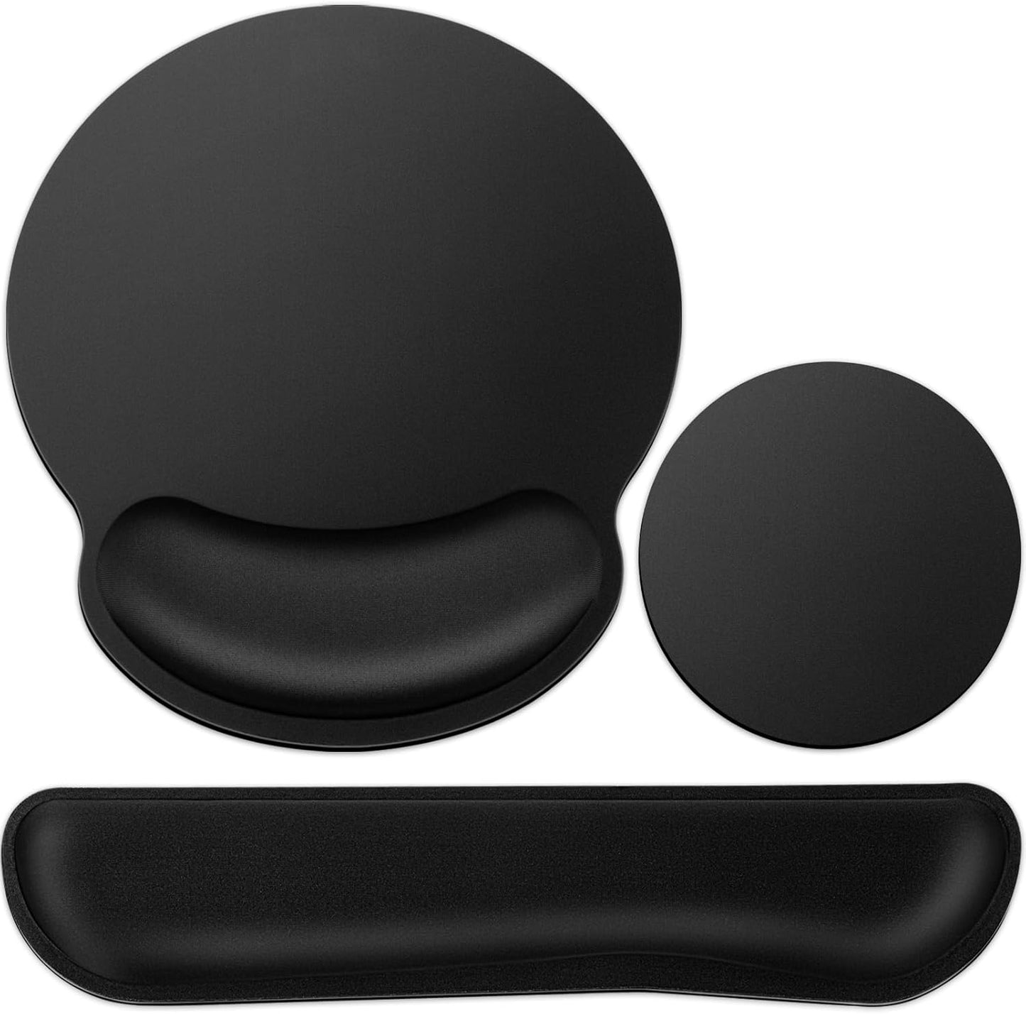 Mouse Pad with Wrist Rest Set, Qomolama 3-in-1 Wrist Support Mouse Pad Set, Floral Gaming Mousepad with Anti-Skid Base,Ergonomic Mouse Pad,Memory Foam Keyboard Gel Wrists Rest