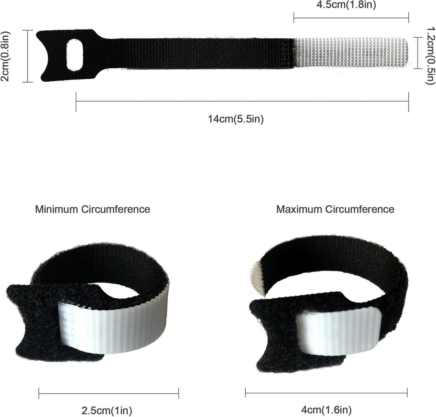 Mr-Label -1/2" Write on Cinch Straps - Reusable Fastening Cable Ties - Identify Quickly Cord Labels – Cable Organizer- for Data Centers|Telecom|MRO| Audio/Video Applications (20)