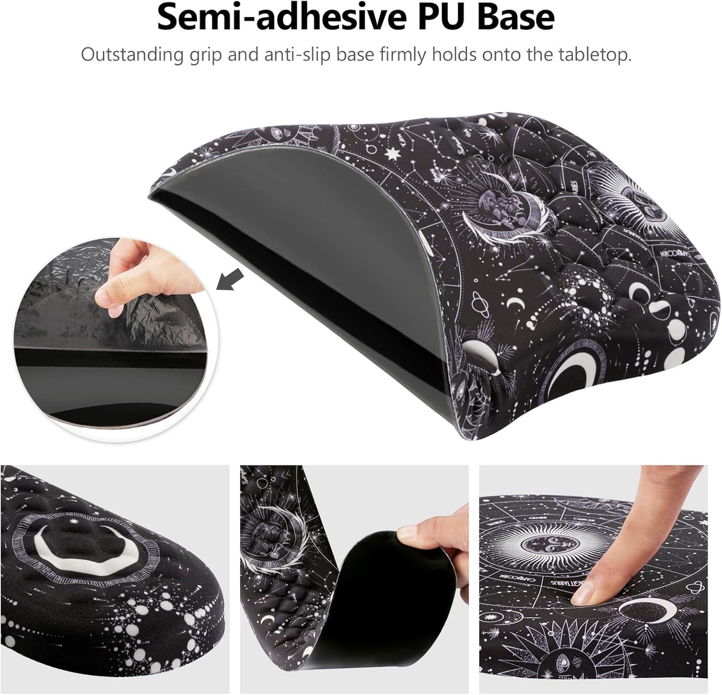 Mouse Pad Wrist Support, Laokiiy 2 in1 Keyboard Wrist Rest+ Ergonomic Mouse Pad, Non-Slip Wrist Rest for Computer Keyboard, Made Easy Typing & Relieve Wrist Pain（Banana Leaf Green）