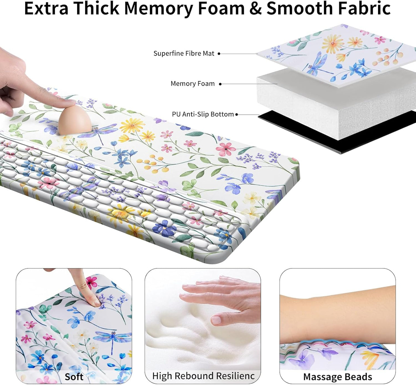 Keyboard Stand for Desktop, Keyboards Wrist Rest, Ergonomic Keyboards Holder for Easy Typing Working, Wrist pad for Keyboards with Comfortable Wrist Rest for Keyboard Pink