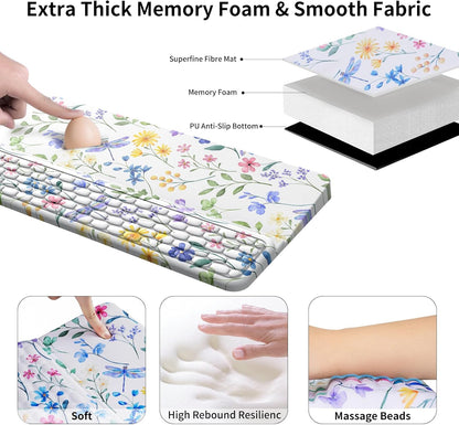 Keyboard Stand for Desktop, Keyboards Wrist Rest, Ergonomic Keyboards Holder for Easy Typing Working, Wrist pad for Keyboards with Comfortable Wrist Rest for Keyboard Pink
