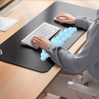 Cloud Wrist Rest for Computer Keyboard Arm Wrist Rest with Non-Slip Base Extended Wrist Rest Ergonomic Memory Foam for Keyboard and Mouse Typing Pain Relief, Office, Gaming, Computer