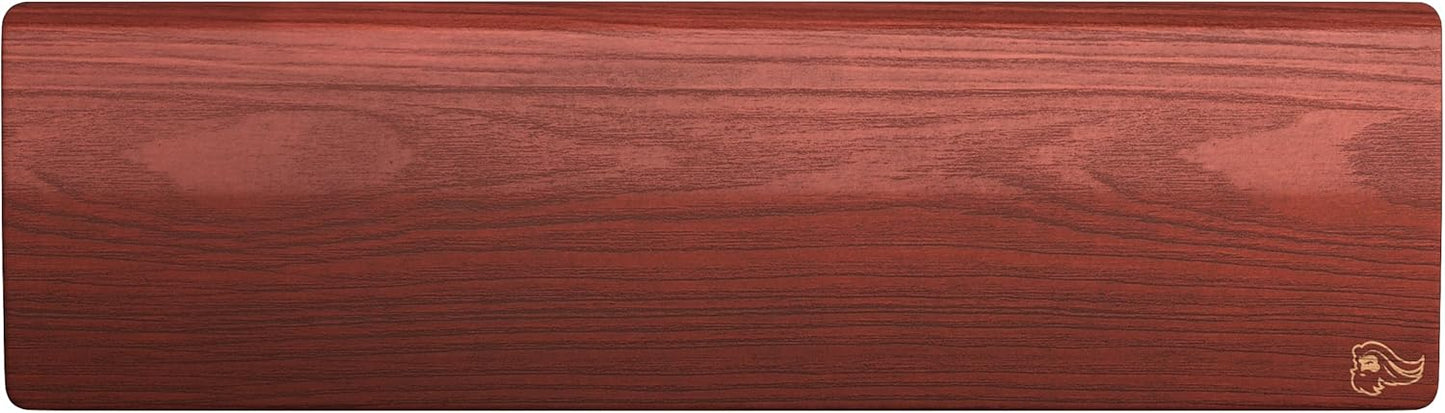 GLORIOUS Gaming Wooden Keyboard Wrist Rest (Compact) - White Ash Wood, Medium-Coarse Grain, Smooth Surface, Sweat & Oil Resistant, Easy Clean, Anti-Slip Rubber Base, 13" x 4" x 0.79" - Onyx