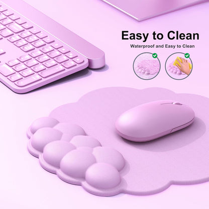 MOKURU Cloud Mouse Pad with Wrist Rest, Cloud Keyboard Wrist Rest, Mouse Pad Wrist Support, Ergonomic Keyboard Mouse Wrist Support White