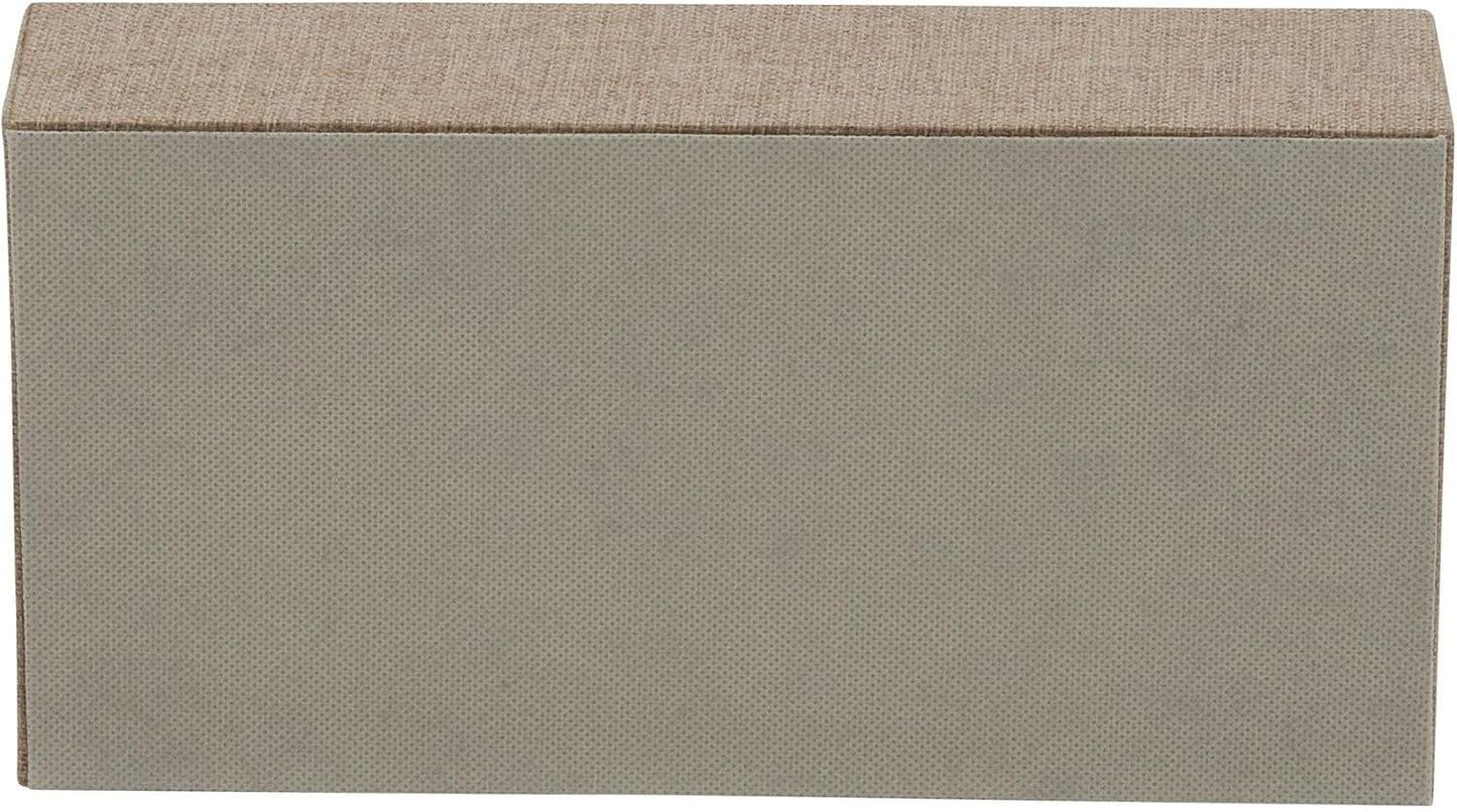 Household Essentials Grey 727-1 Deep 3 Section Drawer Organizer Box for Storage | 12 in x 6.13 in x 3.13