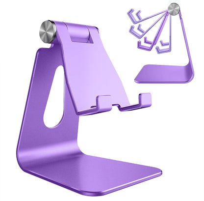 CreaDream Adjustable Cell Phone Stand, Phone Stand, Cradle, Dock, Holder, Aluminum Desktop Stand Compatible with Phone 16 15 14 13 12 11 Pro Max Plus SE, Accessories Desk, All Mobile Phones-Rose Gold