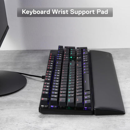 Redragon P035 Meteor S Computer Keyboard Wrist Rest Pad, Ergonomic Soft Memory Foam Wrist Support w/Anti-Slip Rubber Base, 60% 61 Keys Compact Size 11.38 x 2.87 in, 0.78 inch (20mm) Height, Black