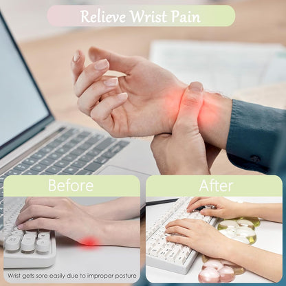 Gel Wrist Rest for Keyboard and Mouse Square Blue Plaid Clear Keyboard Wrist Rest Transparent Ergonomic Cute Checkered Mouse Wrist Pad Silicone Non-Slip Support for Computer Laptop Gaming Home Office