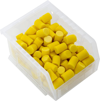 Akro-Mils 30210 AkroBins Plastic Storage Bins, Space-Saving Stackable Bins for Garage, Pantry, Craft Organization, 5" x 4" x 3", Stone, 6-Pack