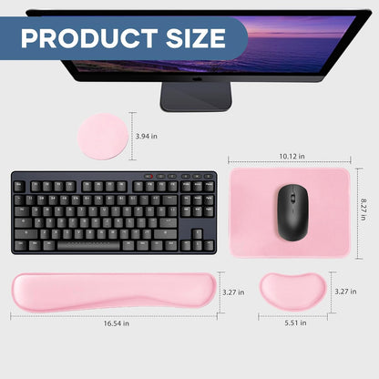 Office Ergonomic Memory Foam Computer Mouse and Keyboard Wrist Rest pad Support Carpal Tunnel, Wrist Rest for Keyboard and Mouse, Wrist Support Set