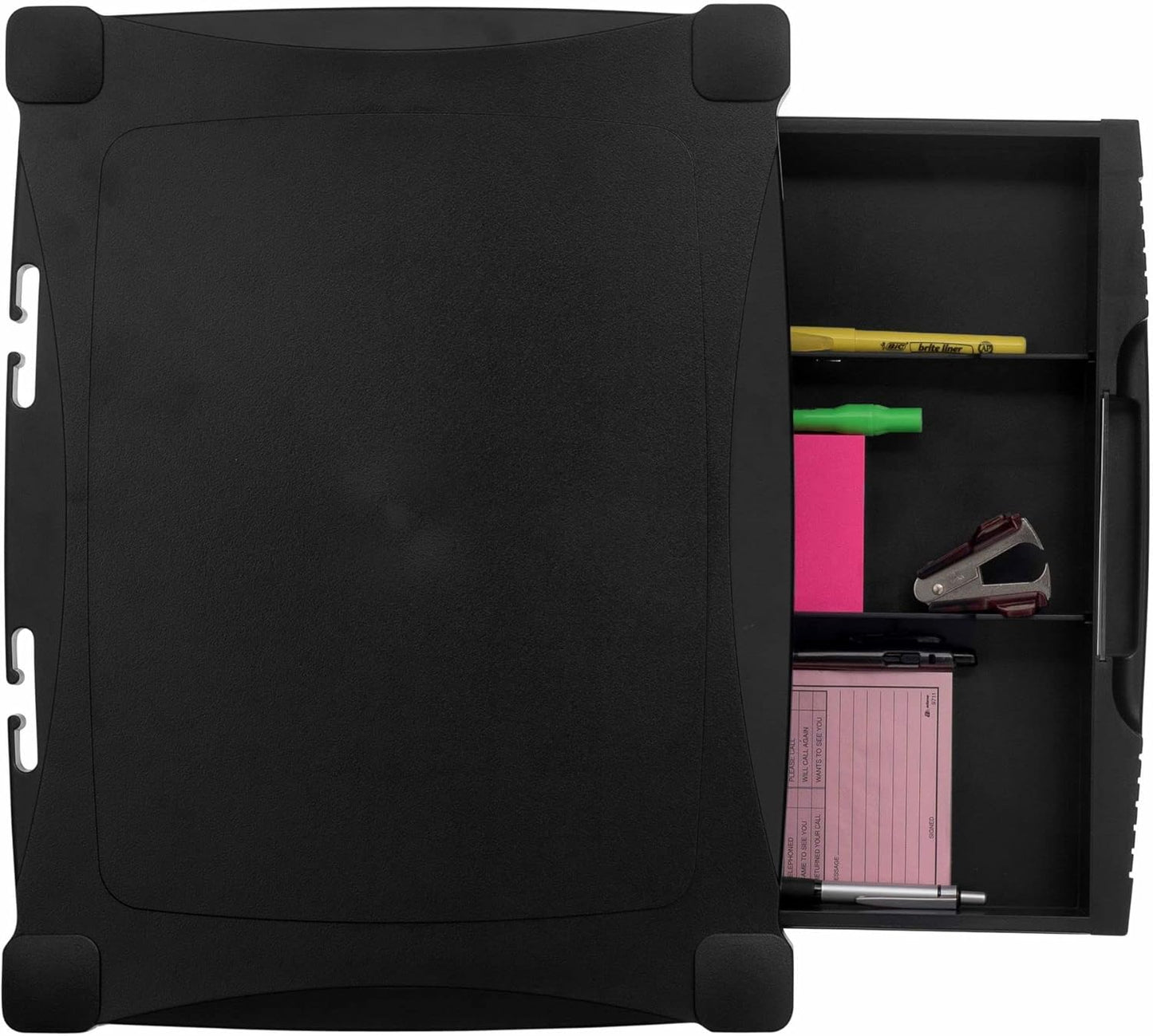 Kantek Single-Level Monitor Stand, 17" X 13.25" X 3" To 6.5", Black, Supports 50 Lbs