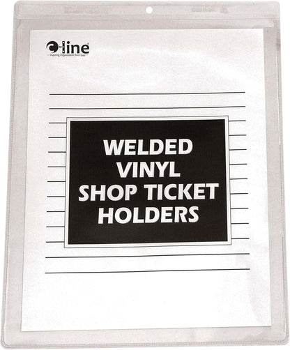 C-Line Vinyl Shop Ticket Holders, Both Sides Clear, 8.5 x 11 Inches, 50 per Box (80911)