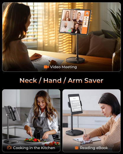 DIMONCOAT Phone Stand for Desk, Angle Height Adjustable Phone Holder for Desk, Aluminum Alloy Universal iPhone Holder, Retractable Cell Phone Stand Recording Office for iPhone 17 16 15 Pro Max S26