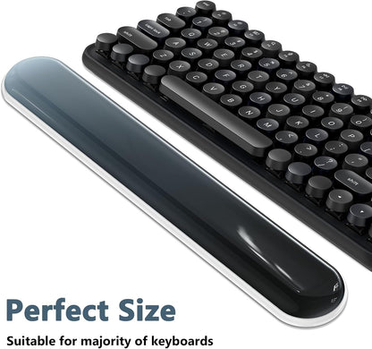 AKIT Ergonomic Mouse Pad with Wrist Rest& Keyboard Wrist Rest, Wrist Rest for Computer Keyboard, Pain Relief, Non-Slip Gel Base, Mousepad Wrist Support for Gaming, Office, Waterdrop Shaped Pink