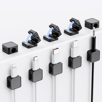 20 Pack Cord Organizer Holder, Strong Adhesive Desk Cable Management Magnetic Easy Open,Organize Phone Charging Cords Wire Holder Organizer Neatly for Home,Office,Car,Desk,Nightstand