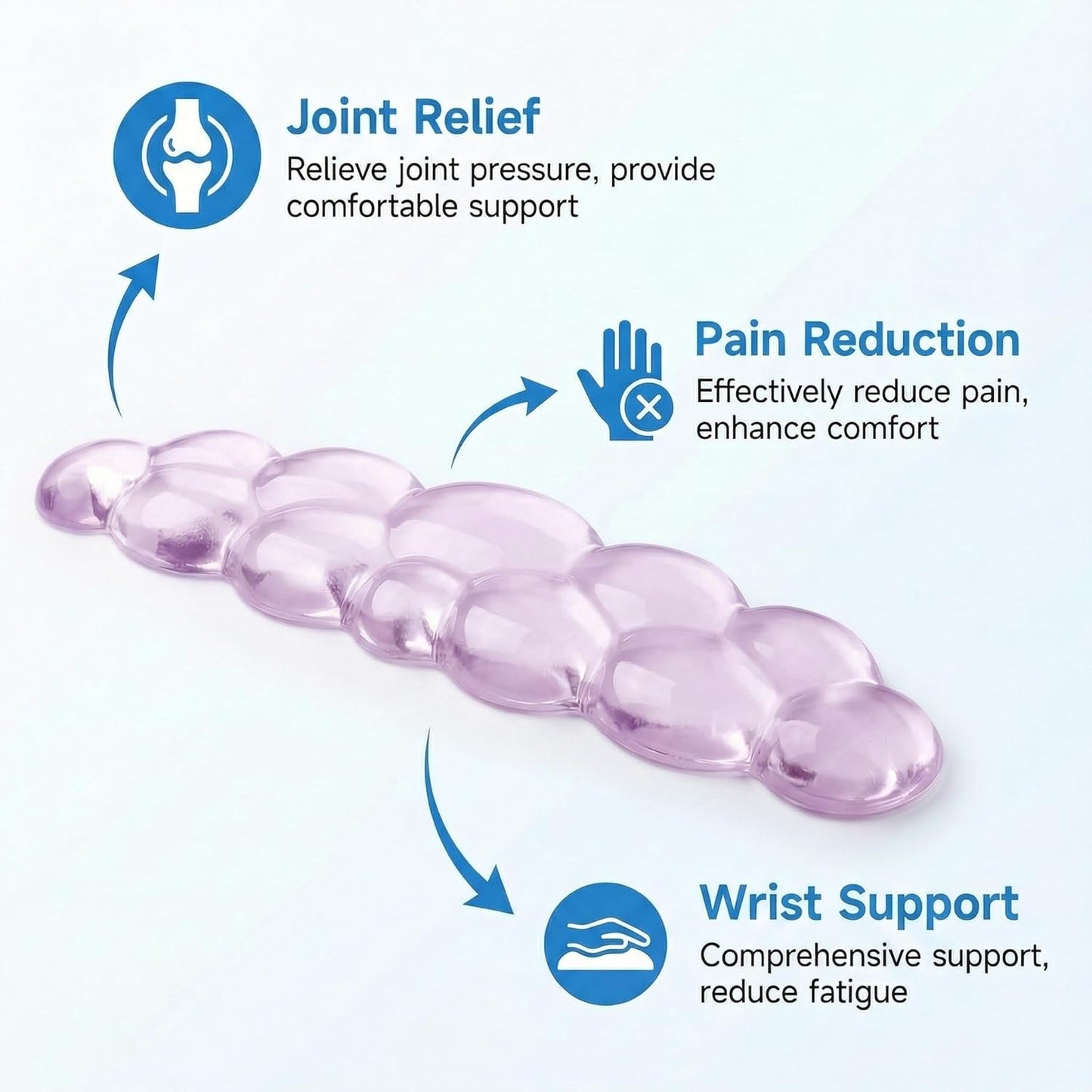 Ergonomic Cloud-Shaped Keyboard Wrist Rest & Non-Slip Mouse Pad Set, Soft Gel Support, Easy-to-Clean, Durable, Ideal for Long Work & Study Hours