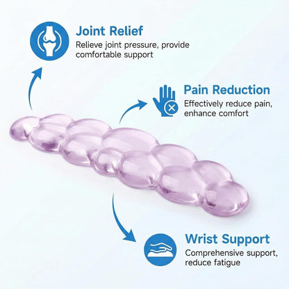 Ergonomic Cloud-Shaped Keyboard Wrist Rest & Non-Slip Mouse Pad Set, Soft Gel Support, Easy-to-Clean, Durable, Ideal for Long Work & Study Hours