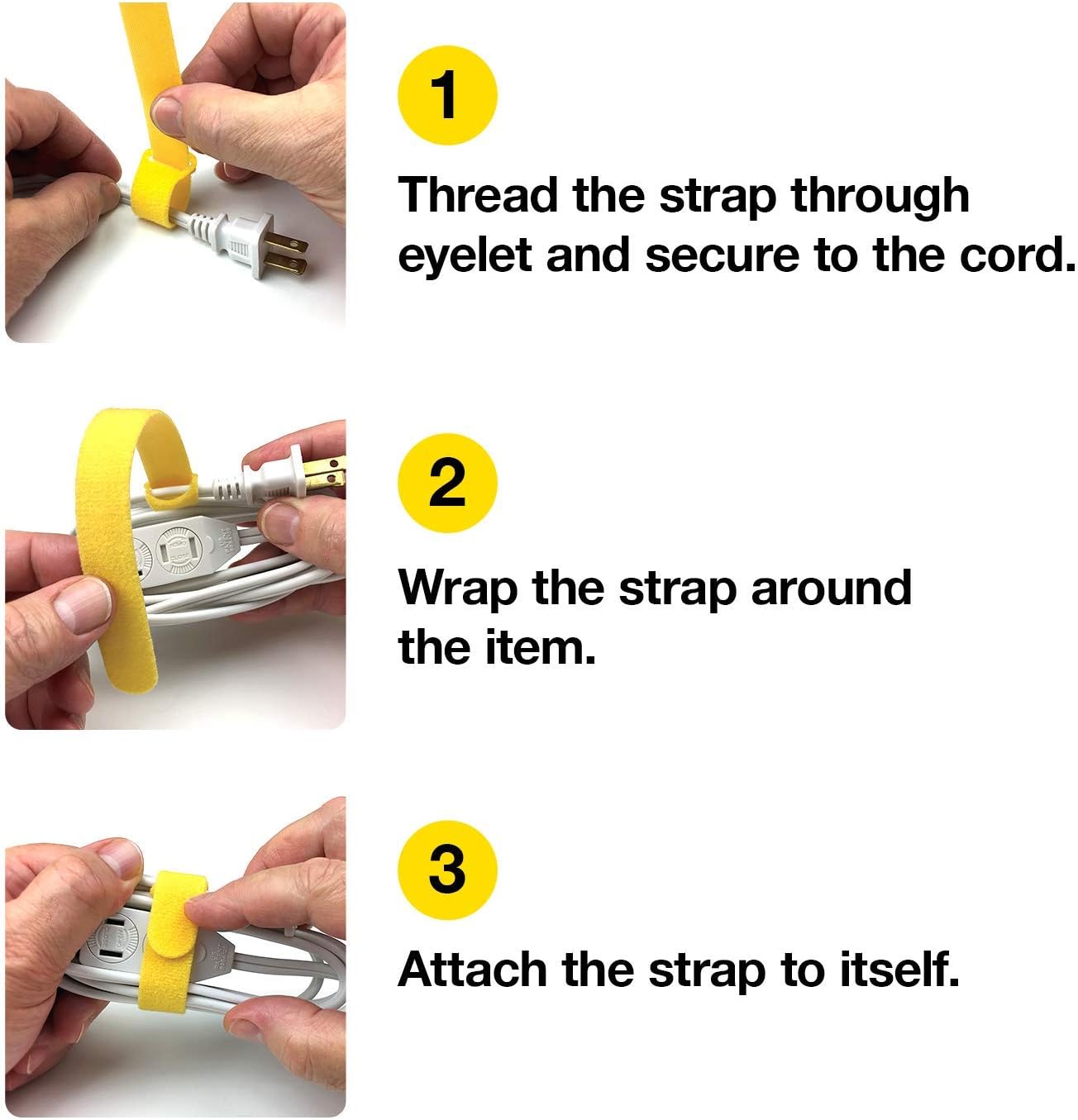 Wrap-It Storage Cable Management Value Pack - 40 Self-Gripping Cable Ties, 20 Cable Labels, 12ft Perforated Self-Gripping Roll - For Home, Office, Desk, Wire, Cable Wrap, Cord Management Organization