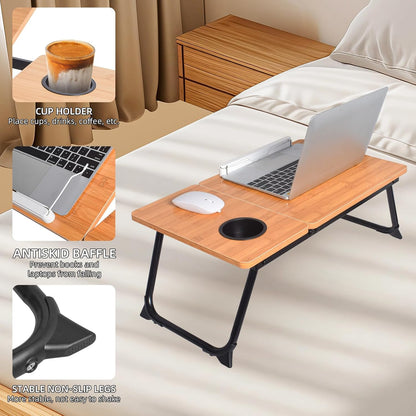 wishacc Book Stand for Reading in Bed, Laptop Stand Adjustable Book Holder Tray with Page Paper Clips Multi Angles Adjustable Cooking Bookstands for Textbook Recipe Magazine Tablet Portable