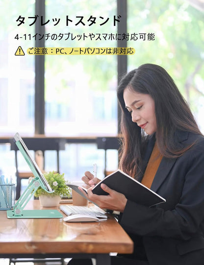 Aoviho Tablet Stand Holder for Desk, Adjustable Desktop Tablet Holder, Foldable Aluminum Tablet Mount for iPad pro 12.9, iPad Air Mini, Samsung Galaxy Tabs Z Fold Kindle Fire 4-12 inch Purple