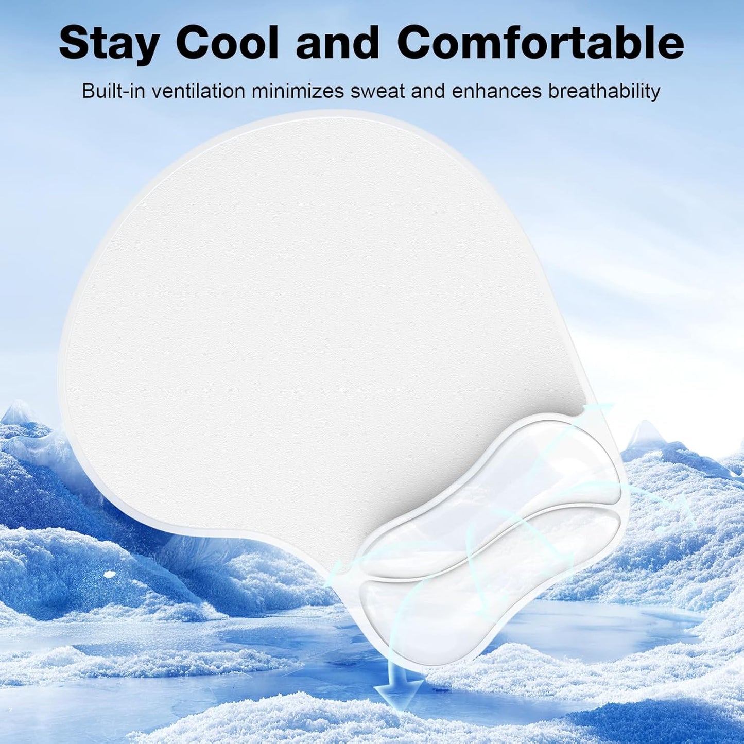 Gel Mouse pad & Keyboard Wrist Rest Set, Ergonomic Keyboard and Mousepad with Wrist Support, Keyboards Wrist Rest, Computer Keyboards Pad, Cooling Gel Blue