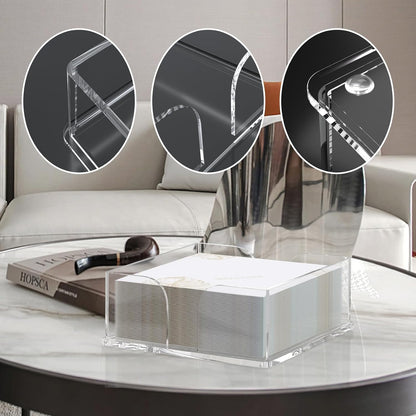 Transparent Acrylic Napkin Holder Clear Guest Paper Disposable Hand Towel Dispenser Tray Organizer For Table Home Kitchen Restaurant and Hotel Business