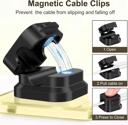 10 Pack Cord Organizer Holder, Magnetic Cable Organizers USB Cable Holder Wire Organizer Cord Clips