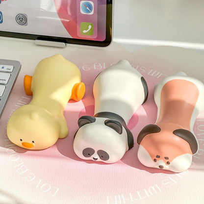Cityhermit Cute Wrist Rest Support for Mouse Keyboard Computer Elbow Pad Arm Rest for Desk Ergonomic Kawaii Office Supplies Slow Rising PU Mouse Pad Cat