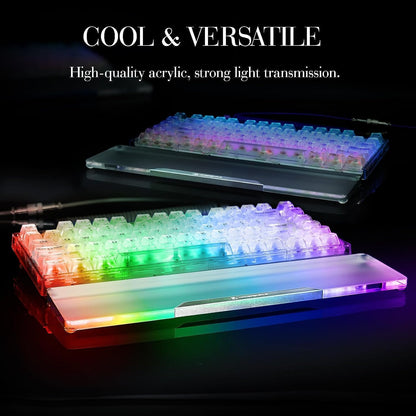 SELORSS Acrylic Keyboard Wrist Rest 98-Key Mechanical Keyboards Ergonomic Palm Rest for Computer Keyboard,Anti-Slip Base,Wrist Pad for Laptop,Office & Home-Easy Typing