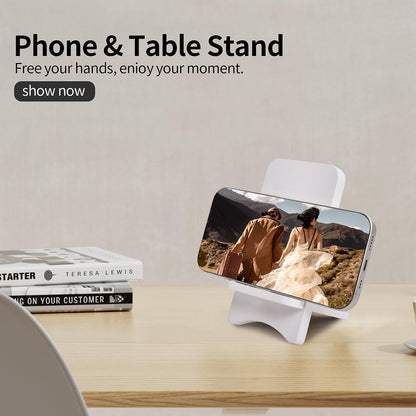 Solid Wood Phone Stand, Desktop Wooden Phone Stand, Simple Phone Holder, Compatible with All Phones (Walnut Wood)