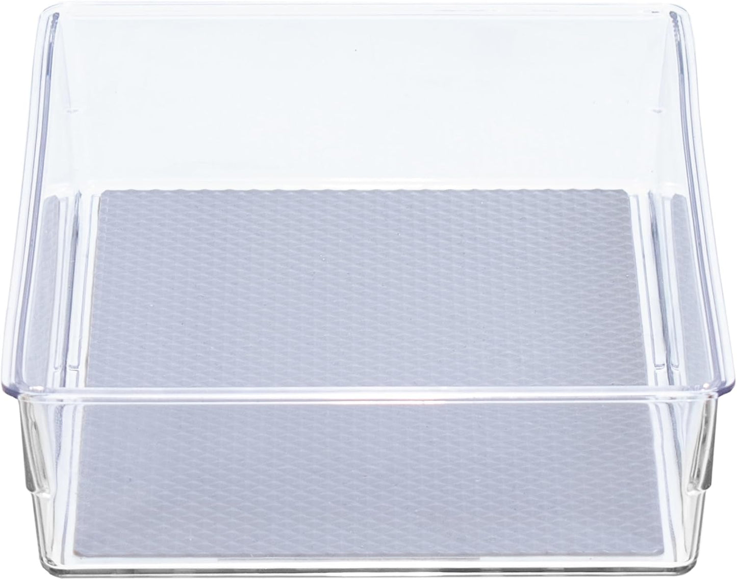 Glad Drawer Organizer Bin, 15x9 - Divided Clear Plastic Storage Tray for Junk Drawers, Kitchen Utensils, Bathroom Vanity, and Organizing Pantry - BPA Free, Food Safe, Non Slip