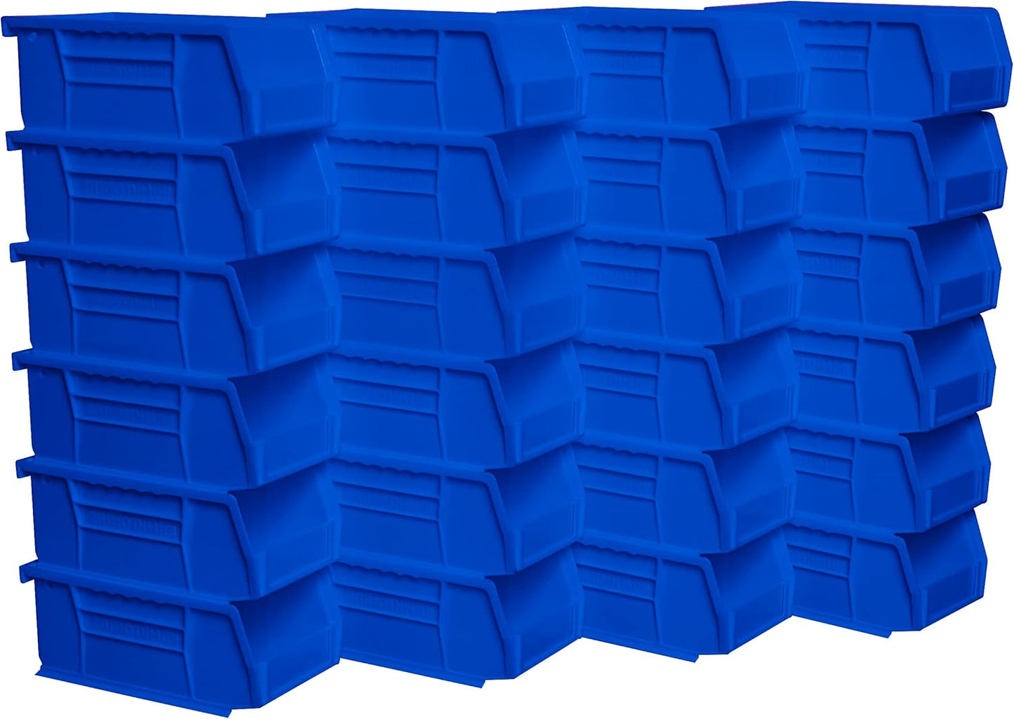 Akro-Mils 30220 AkroBins Plastic Storage Bins, Space-Saving Stackable Bins for Garage, Pantry, Craft Organization, 7" x 4" x 3", Yellow, 24-Pack