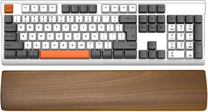Walnut Wooden Wrist Rest for Mechanical Keyboard, Ergonomic Design for Wrist Pain Relief, Smooth No Odor and Easy to Clean, Support Wrist to Coding Typing and Playing (for 104 Key)