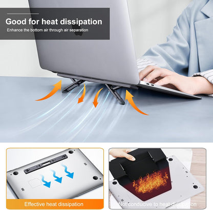 Laptop Stand for Desk,Laptop Cooling Stand,Keyboard Riser, Ergonomic Laptops Elevator for Desk, Laptop Riser Compatible with MacBook Air Pro, with Dell, with HP, More 10-15.6” Laptops
