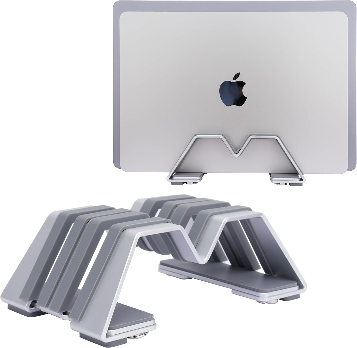 Adjustable Vertical Laptop Stand - Aluminum, Universal Fit for All Laptops (10-30mm Thickness) - Fashion Design, Adjustable Width, Anti-Slip & Scratch-Resistant, Patented Design