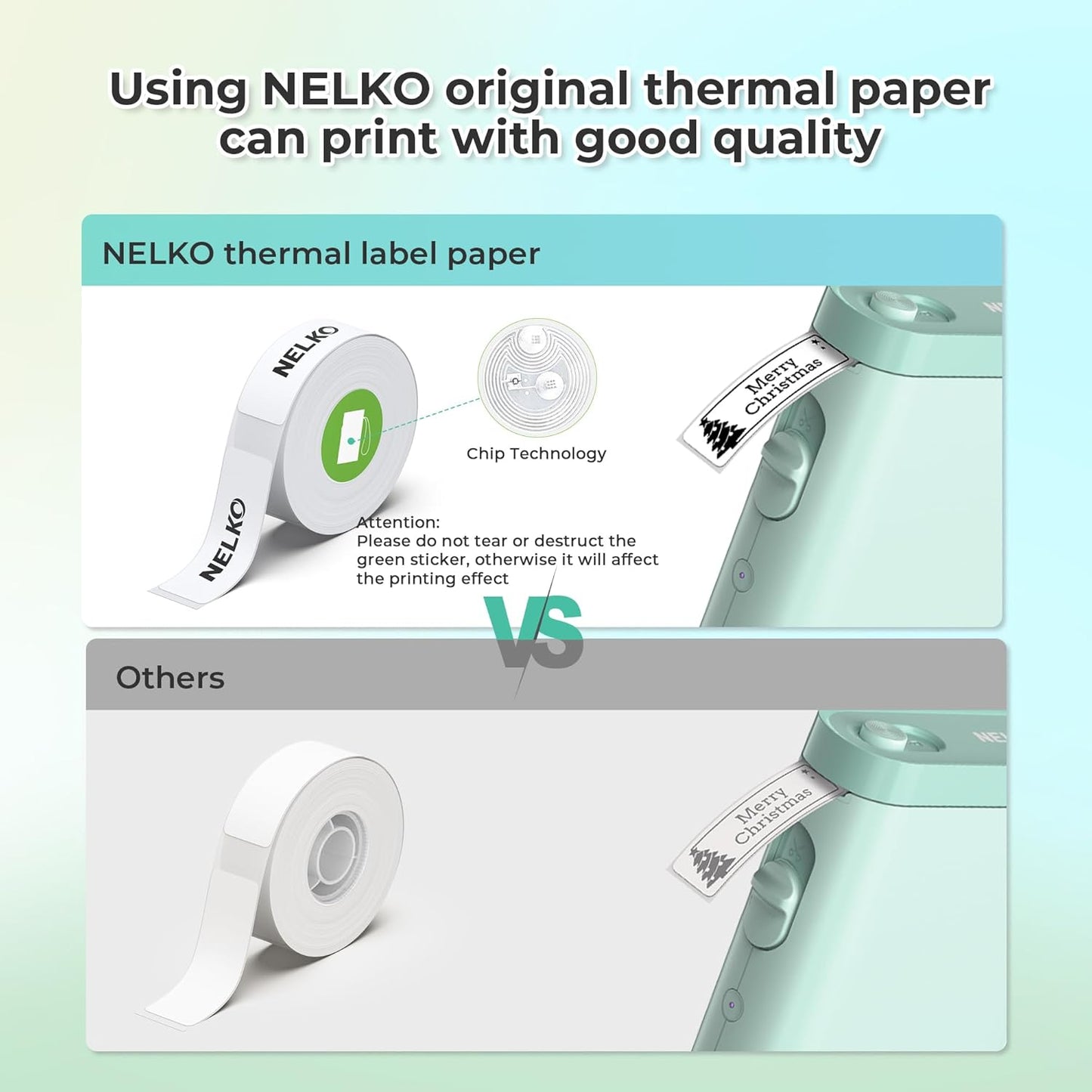 Nelko Label Maker Machine with Tape, P21 Bluetooth Label Printer, Wireless Mini Label Makers with Multiple Templates for School Office Home, White