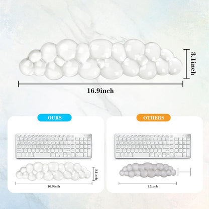Gel Cloud Keyboard and Mouse Wrist Rest, Cute Wrist Support and Arm Support Keyboard Rest for Keyboard and Mouse Typing Pain Relief，Suitable for Office/Computer/Laptop/Gaming (Pink)