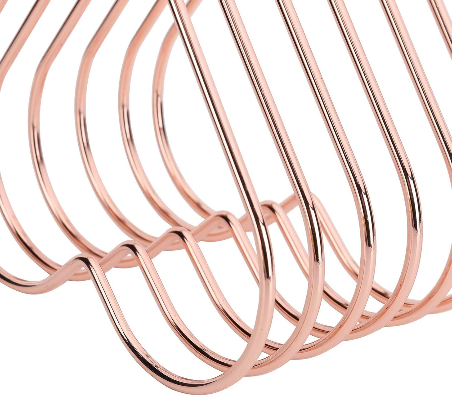 Watris Veiyi Files Folder Stand, Desktop Iron Storage Rack, Book Record Holder, Desktop Album Storage Rack, Vinyl Record Stand Holder, 5 Slot Heart Shaped File Holder for Desk (Rose Gold)