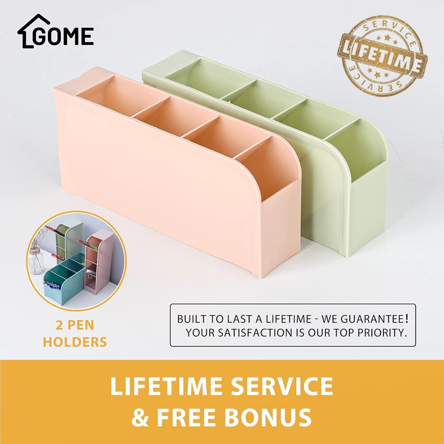 Gome Under Desk Pull-Out Drawer - Storage Organizer Office Mounted, Easy Slide-Out Pencil Drawer for Saving Space, Under Flat-Top Desk Storage Ideal for Sit-Stand Workstation