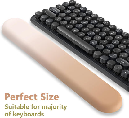 AKIT Ergonomic Mouse Pad with Wrist Rest& Keyboard Wrist Rest, Wrist Rest for Computer Keyboard, Pain Relief, Non-Slip Gel Base, Mousepad Wrist Support for Gaming, Office, Waterdrop Shaped Pink