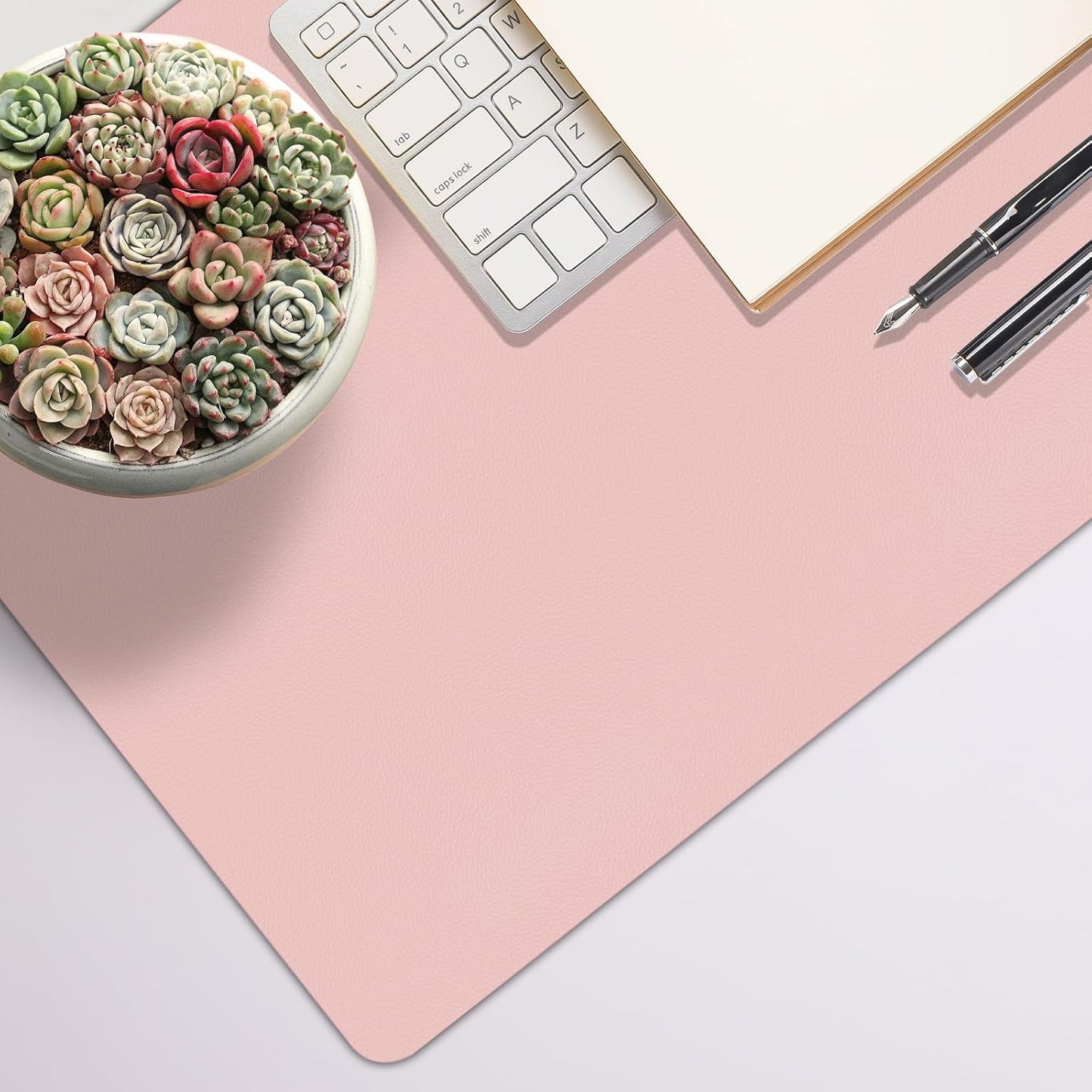 Mouse Pad and Keyboard Wrist Rest, 3-in-1 Large Keyboard and Mouse Pad Set, Ergonomic Wrist Rest for Computer Keyboards, Non-Slip Desk Mat Protector for Women (Purple Pink, 31.5" X 15.7")