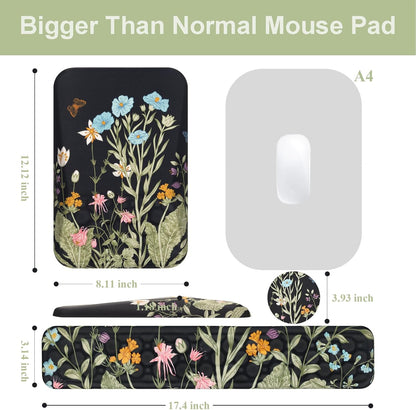 Ospelelf Mouse Pad with Wrist Rest and Keyboard Wrist Rest, Ergonomic Wrist Rest for Computer, Office, Gaming, Pink