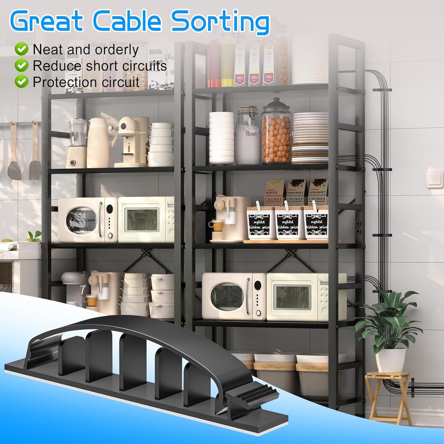 XHF 100pcs Adhesive Cable Wire Clips Black, Outdoor Cable Management Wire Organizer Cord Holder for Under Desk, Car, Wall, TV PC Ethernet Cable