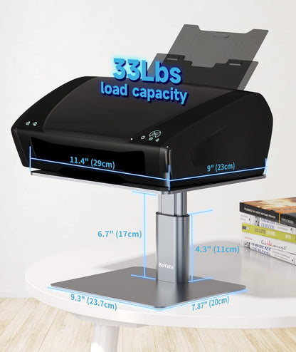 BoYata Monitor Stand, Adjustable Monitor Riser Metal Computer Stand Compatible with TV, PC, Laptop, Computer, iMac, and All Screen Display-Black