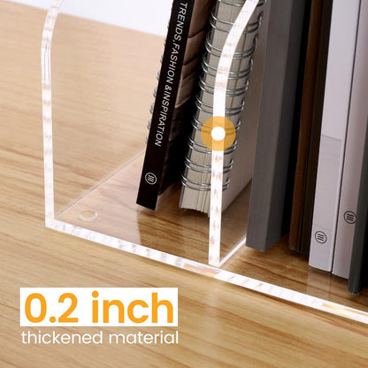 Magazine Holder, Clear Acrylic Magazine Rack, File Organizer for Office Desk, Book Organizer,-One-Piece-3 Vertical spaces,1 pack (B5)……