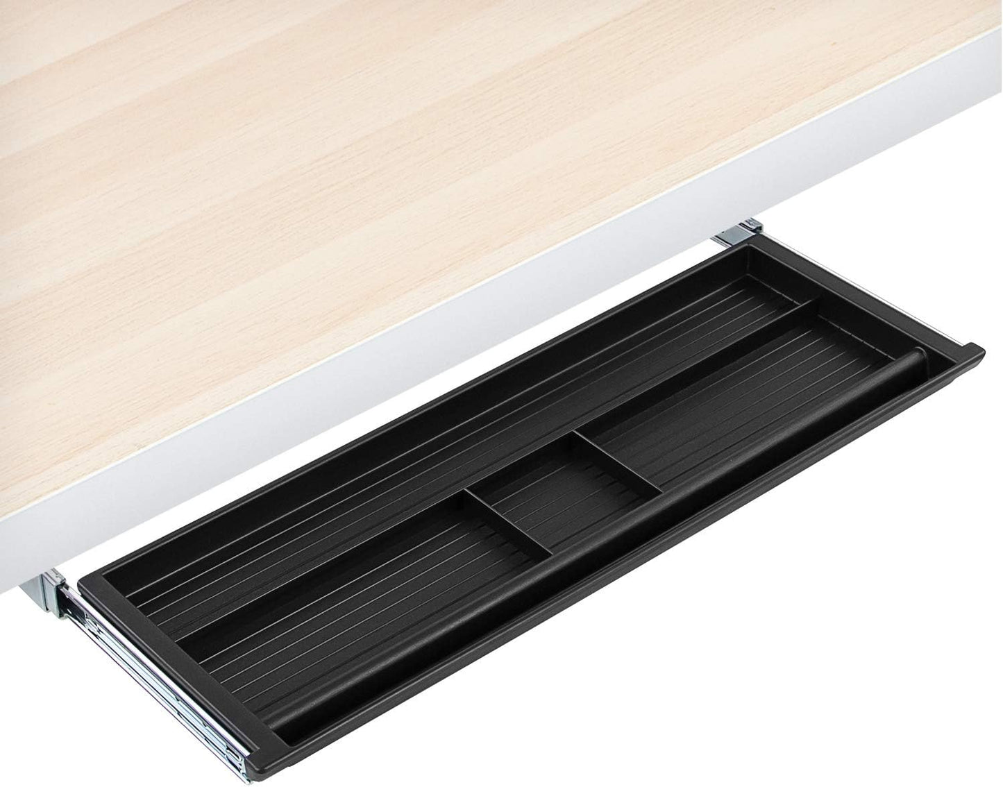 Mount-It! Large Under Desk Pencil Drawer | 21.25” W, Ball Bearing Slide-Out Organizer for Office Supplies, Paper & Pencils | Fits Desks Over 1” Thick, Adjustable Extension 16.25”–28”