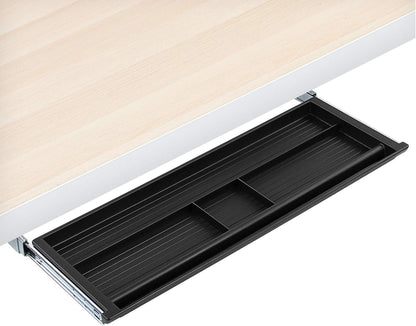 Mount-It! Large Under Desk Pencil Drawer | 21.25” W, Ball Bearing Slide-Out Organizer for Office Supplies, Paper & Pencils | Fits Desks Over 1” Thick, Adjustable Extension 16.25”–28”